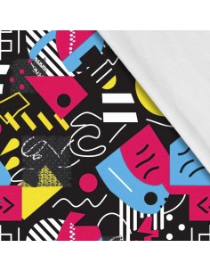 Softshell Stoff Polyester Zum Nähen- Motiv Geometrisch I SDX3543