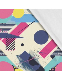 Softshell Stoff Polyester Zum Nähen- Motiv Geometrisch I SDX3556