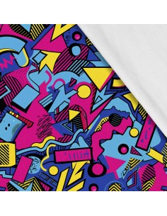 Softshell Stoff Polyester Zum Nähen- Motiv Geometrisch I SDX3581