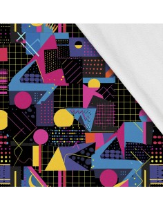 Softshell Stoff Polyester Zum Nähen- Motiv Geometrisch I SDX3582