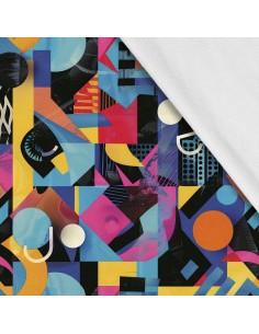 Softshell Stoff Polyester Zum Nähen- Motiv Geometrisch I SDX3583