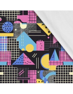 Softshell Stoff Polyester Zum Nähen- Motiv Geometrisch I SDX3586