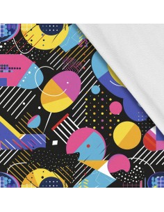 Softshell Stoff Polyester Zum Nähen- Motiv Geometrisch I SDX3587