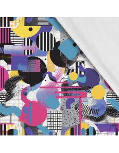 Softshell Stoff Polyester Zum Nähen- Motiv Geometrisch I SDX3594