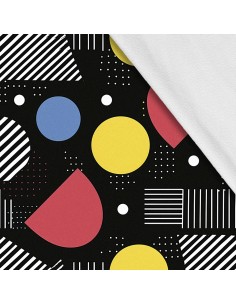Softshell Stoff Polyester Zum Nähen- Motiv Geometrisch I SDX3607