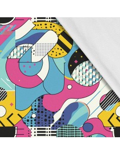 Softshell Stoff Polyester Zum Nähen- Motiv Geometrisch I SDX3613