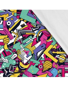 Softshell Stoff Polyester Zum Nähen- Motiv Geometrisch I SDX3624