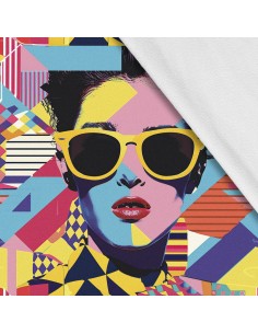 Softshell Stoff Polyester Zum Nähen- Motiv Geometrisch I SDX3638