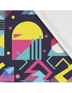 Softshell Stoff Polyester Zum Nähen- Motiv Geometrisch I SDX3642
