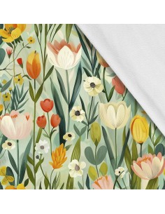 Softshell Stoff Polyester Zum Nähen- Motiv Frühling I SDX7302