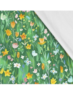 Softshell Stoff Polyester Zum Nähen- Motiv Frühling I SDX7375