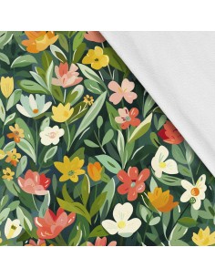 Softshell Stoff Polyester Zum Nähen- Motiv Frühling I SDX7383