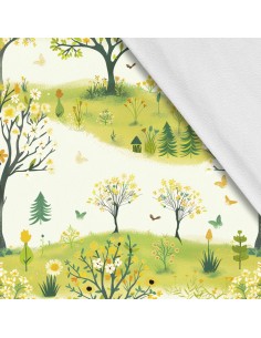 Softshell Stoff Polyester Zum Nähen- Motiv Frühling I SDX7506
