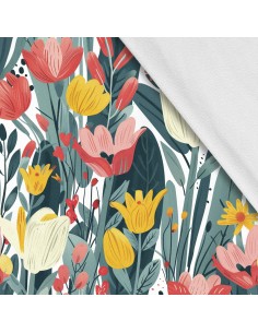 Softshell Stoff Polyester Zum Nähen- Motiv Frühling I SDX7533