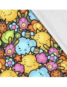 Softshell Stoff Polyester Zum Nähen- Motiv Kinder I SDX829