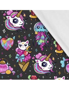 Softshell Stoff Polyester Zum Nähen- Motiv Kinder I SDX1001