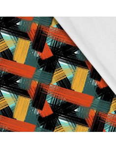 Softshell Stoff Polyester Zum Nähen- Motiv Abstraktion I SDX002