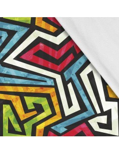Softshell Stoff Polyester Zum Nähen- Motiv Abstraktion I SDX074