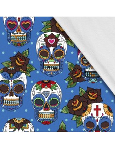 Softshell Stoff Polyester Zum Nähen- Motiv Schädel I SDX411