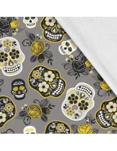 Softshell Stoff Polyester Zum Nähen- Motiv Schädel I SDX504