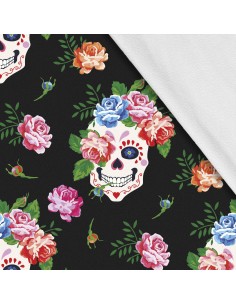 Softshell Stoff Polyester Zum Nähen- Motiv Schädel I SDX507