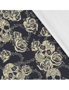 Softshell Stoff Polyester Zum Nähen- Motiv Schädel I SDX647