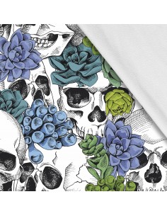 Softshell Stoff Polyester Zum Nähen- Motiv Schädel I SDX855