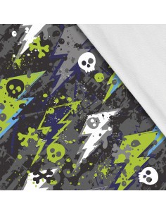 Softshell Stoff Polyester Zum Nähen- Motiv Schädel I SDX938