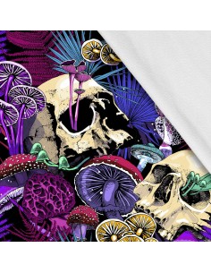 Softshell Stoff Polyester Zum Nähen- Motiv Schädel I SDX1097-2