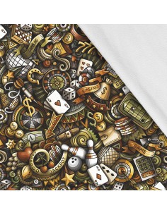 Softshell Stoff Polyester Zum Nähen- Motiv Casino-Mafia I SDX604
