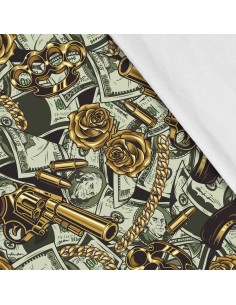 Softshell Stoff Polyester Zum Nähen- Motiv Casino-Mafia I SDX677