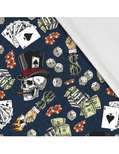 Softshell Stoff Polyester Zum Nähen- Motiv Casino-Mafia I SDX1103