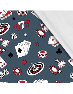 Softshell Stoff Polyester Zum Nähen- Motiv Casino-Mafia I SDX1511