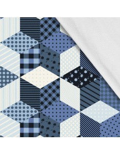 Softshell Stoff Polyester Zum Nähen- Motiv Geometrisch I SDX104