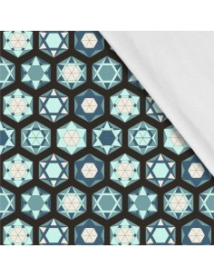 Softshell Stoff Polyester Zum Nähen- Motiv Geometrisch I SDX107