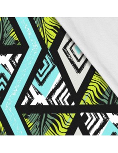 Softshell Stoff Polyester Zum Nähen- Motiv Geometrisch I SDX193