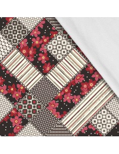 Softshell Stoff Polyester Zum Nähen- Motiv Geometrisch I SDX971