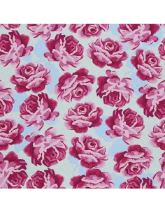 OUTDOOR DEKOSTOFFE OXFORD - Motiv Aquarell Rosen 2 I DX419