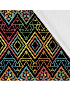 Softshell Stoff Polyester Zum Nähen- Motiv Geometrisch I SDX1416
