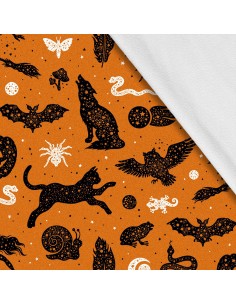 Softshell Stoff Polyester Zum Nähen- Motiv Haloween I SDX1196