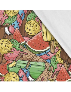 Softshell Stoff Polyester Zum Nähen- Motiv Food I SDX738