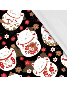 Softshell Stoff Polyester Zum Nähen- Motiv Katzen I SDX833