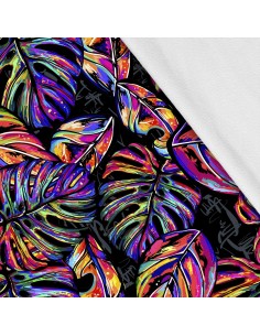 Softshell Stoff Polyester Zum Nähen- Motiv Blätter I SDX148