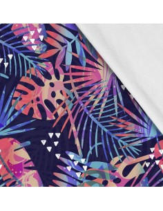 Softshell Stoff Polyester Zum Nähen- Motiv Blätter I SDX179