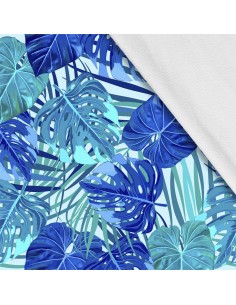 Softshell Stoff Polyester Zum Nähen- Motiv Blätter I SDX187