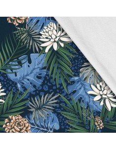 Softshell Stoff Polyester Zum Nähen- Motiv Blätter I SDX310