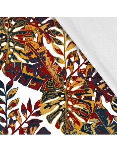 Softshell Stoff Polyester Zum Nähen- Motiv Blätter I SDX326