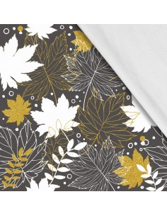Softshell Stoff Polyester Zum Nähen- Motiv Blätter I SDX499