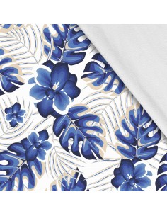 Softshell Stoff Polyester Zum Nähen- Motiv Blätter I SDX1164