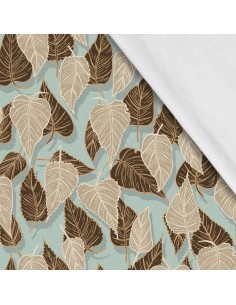Softshell Stoff Polyester Zum Nähen- Motiv Blätter I SDX1227